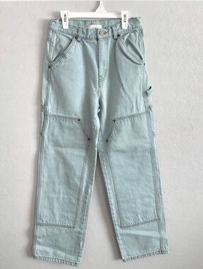 BDG Women Urban Outfitters Teal High Rise Double Knee Carpenter Jeans Size 27
